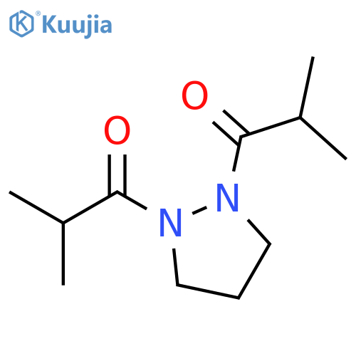 Pyrazolidine, 1,2-bis(2-methyl-1-oxopropyl)- structure