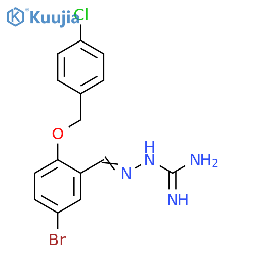 Hydrazinecarboximidamide,2-[[5-bromo-2-[(4-chlorophenyl)methoxy]phenyl]methylene]- structure