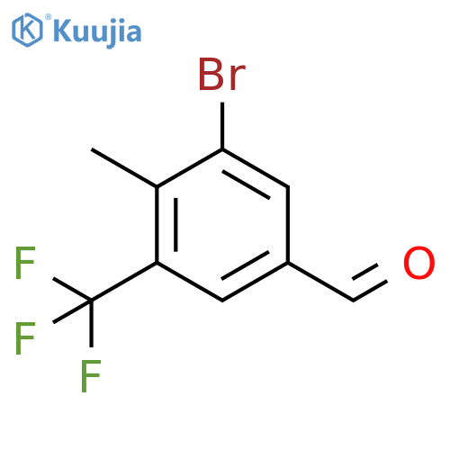 3-Bromo-4-methyl-5-
(trifluoromethyl)benzaldehyde structure
