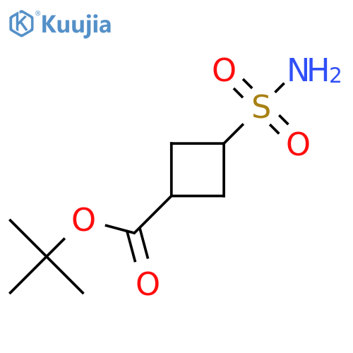 Tert-butyl 3-sulfamoylcyclobutane-1-carboxylate structure