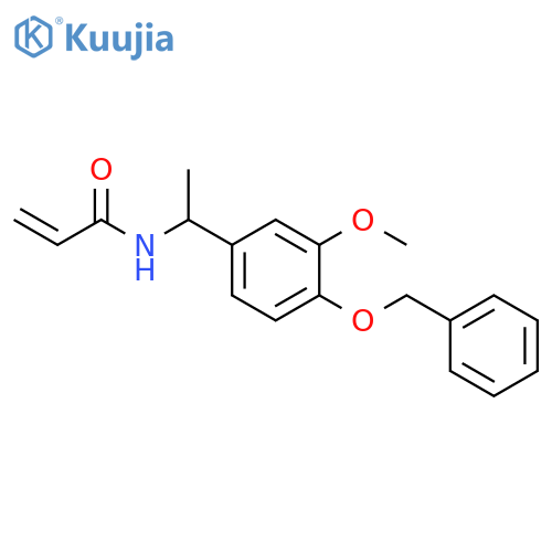 N-{1-4-(benzyloxy)-3-methoxyphenylethyl}prop-2-enamide structure