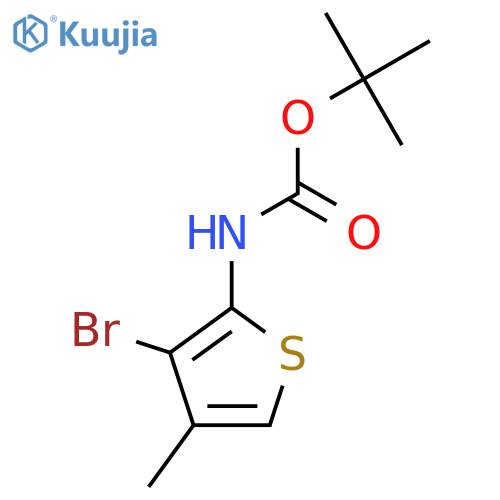 tert-butyl N-(3-bromo-4-methylthiophen-2-yl)carbamate structure
