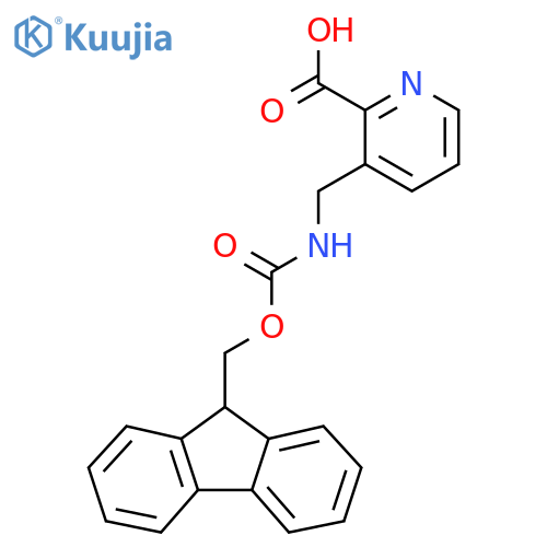 3-({(9H-fluoren-9-yl)methoxycarbonyl}amino)methylpyridine-2-carboxylic acid structure