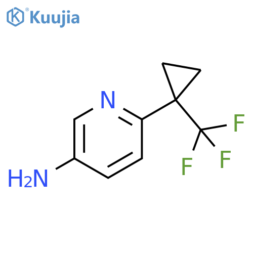 6-1-(trifluoromethyl)cyclopropylpyridin-3-amine structure