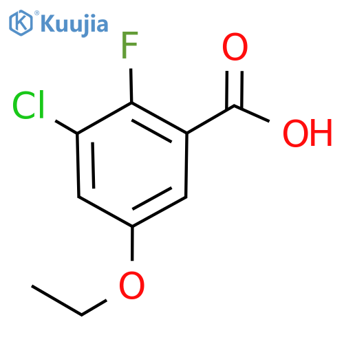 3-Chloro-5-ethoxy-2-fluorobenzoic acid structure