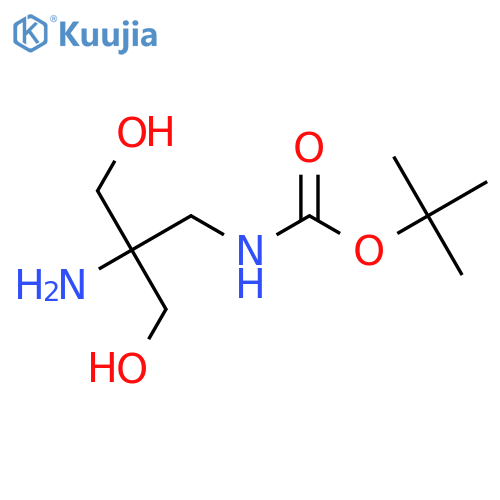 tert-butyl N-[2-amino-3-hydroxy-2-(hydroxymethyl)propyl]carbamate structure