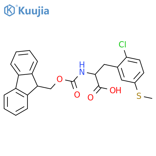 3-[2-chloro-5-(methylsulfanyl)phenyl]-2-({[(9H-fluoren-9-yl)methoxy]carbonyl}amino)propanoic acid structure