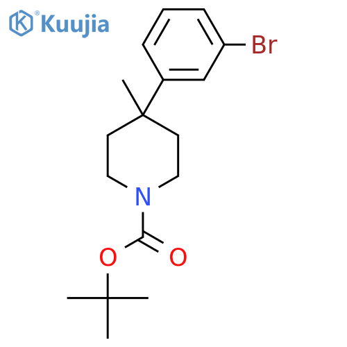 Tert-butyl 4-(3-bromophenyl)-4-methylpiperidine-1-carboxylate structure