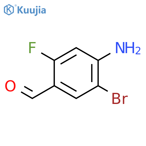 2-fluoro-4-amino-5-bromo-benzaldehyde structure