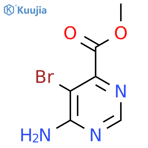 Methyl 6-amino-5-bromopyrimidine-4-carboxylate structure
