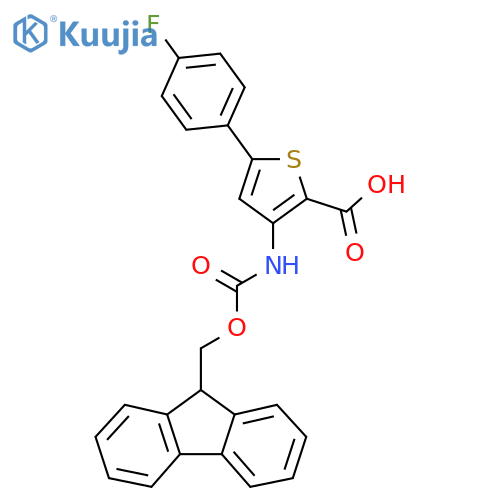 3-({[(9H-fluoren-9-yl)methoxy]carbonyl}amino)-5-(4-fluorophenyl)thiophene-2-carboxylic acid structure