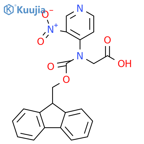 2-({[(9H-fluoren-9-yl)methoxy]carbonyl}(3-nitropyridin-4-yl)amino)acetic acid structure