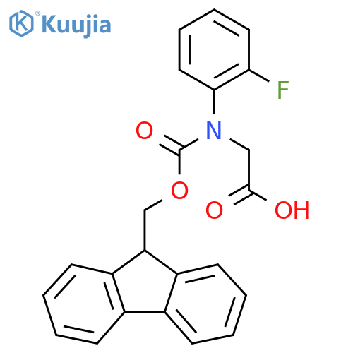 2-({[(9H-fluoren-9-yl)methoxy]carbonyl}(2-fluorophenyl)amino)acetic acid structure