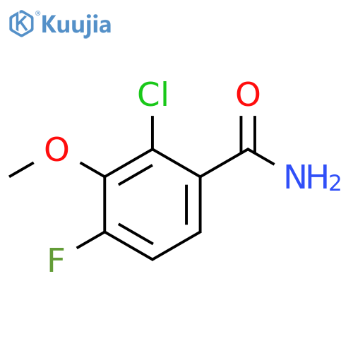 2-Chloro-4-fluoro-3-methoxybenzamide structure