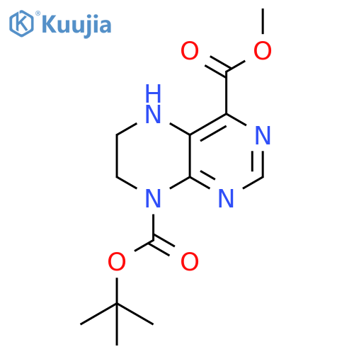 8-(1,1-Dimethylethyl) 4-methyl 6,7-dihydro-4,8(5H)-pteridinedicarboxylate structure