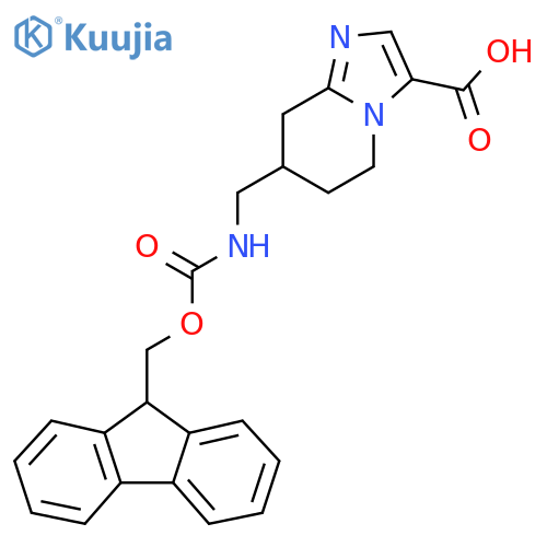 7-({(9H-fluoren-9-yl)methoxycarbonyl}amino)methyl-5H,6H,7H,8H-imidazo1,2-apyridine-3-carboxylic acid structure