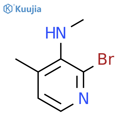 2-bromo-N,4-dimethylpyridin-3-amine structure