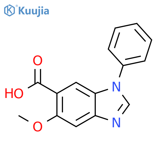 1H-Benzimidazole-6-carboxylic acid, 5-methoxy-1-phenyl- structure