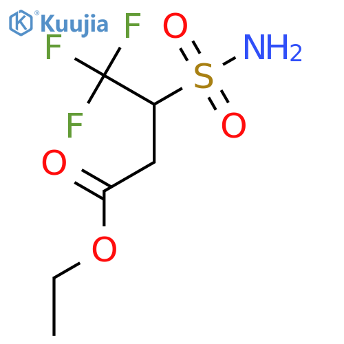 ethyl 4,4,4-trifluoro-3-sulfamoylbutanoate structure