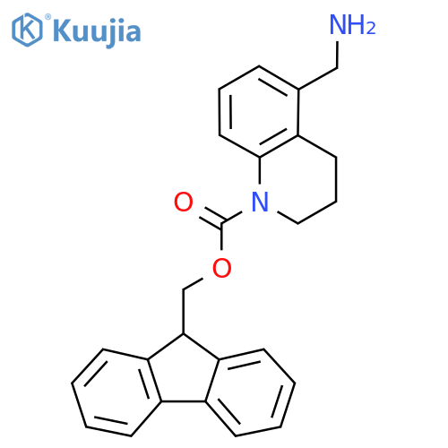 (9H-fluoren-9-yl)methyl 5-(aminomethyl)-1,2,3,4-tetrahydroquinoline-1-carboxylate structure