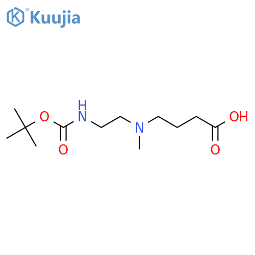 4-(2-{(tert-butoxy)carbonylamino}ethyl)(methyl)aminobutanoic acid structure
