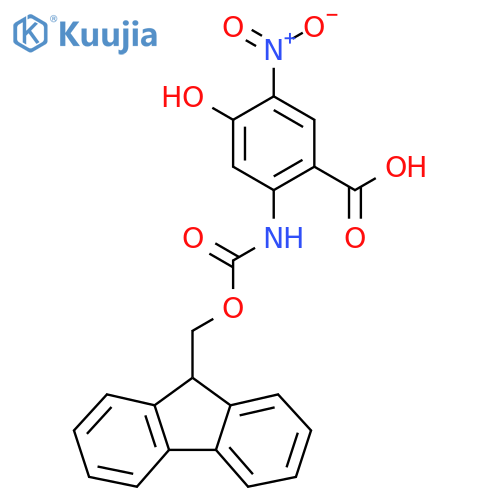 2-({[(9H-fluoren-9-yl)methoxy]carbonyl}amino)-4-hydroxy-5-nitrobenzoic acid structure