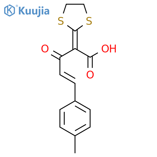 4-Pentenoic acid, 2-(1,3-dithiolan-2-ylidene)-5-(4-methylphenyl)-3-oxo- structure