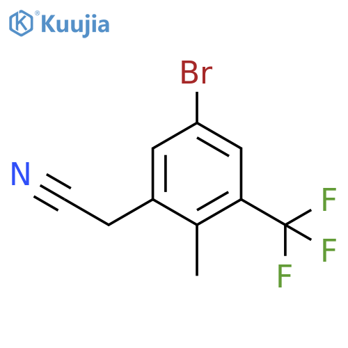 5-Bromo-2-methyl-3-
(trifluoromethyl)phenylacetonitrile structure