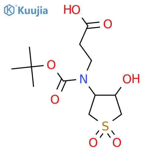 3-{(tert-butoxy)carbonyl(4-hydroxy-1,1-dioxo-1lambda6-thiolan-3-yl)amino}propanoic acid structure