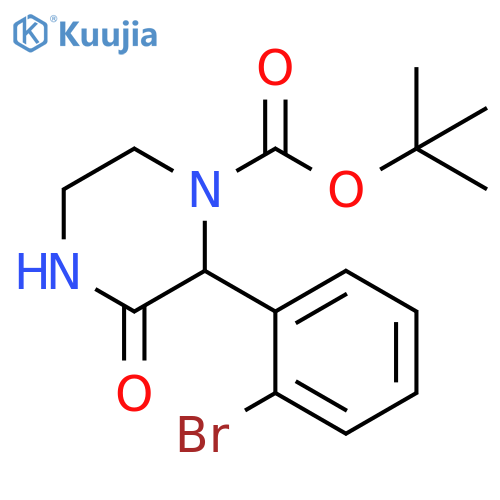 tert-butyl 2-(2-bromophenyl)-3-oxopiperazine-1-carboxylate structure