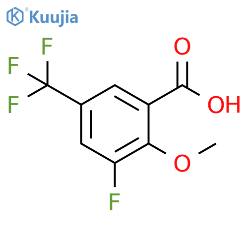 3-Fluoro-2-methoxy-5-(trifluoromethyl)benzoic acid structure