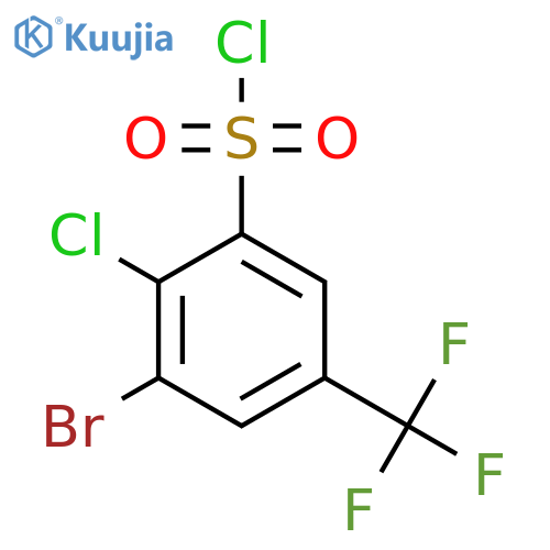 3-Bromo-2-chloro-5-
(trifluoromethyl)benzenesulfonyl
chloride structure