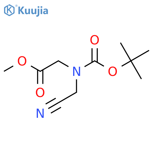 Methyl 2-{[(tert-butoxy)carbonyl](cyanomethyl)amino}acetate structure