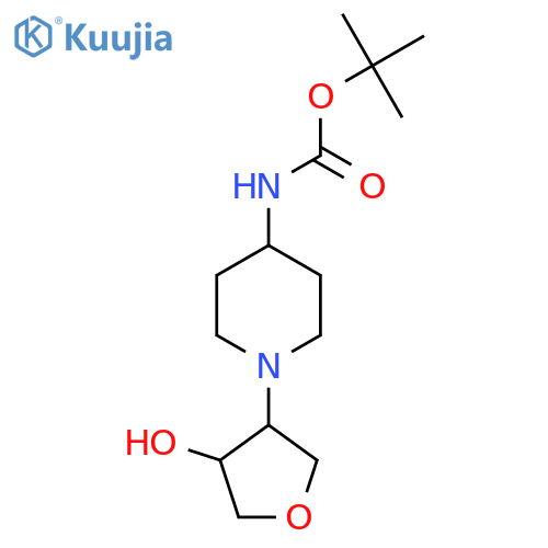tert-butyl N-[1-(4-hydroxyoxolan-3-yl)piperidin-4-yl]carbamate structure