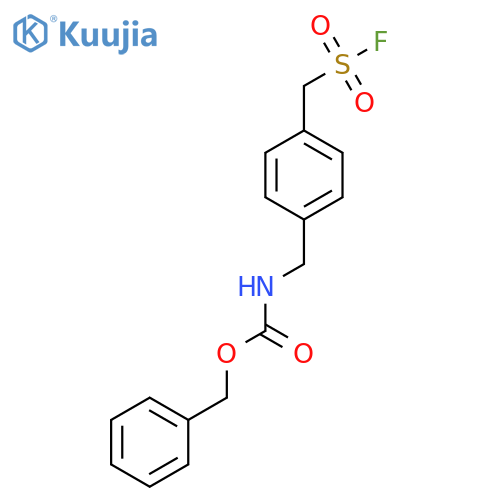 benzyl N-({4-[(fluorosulfonyl)methyl]phenyl}methyl)carbamate structure