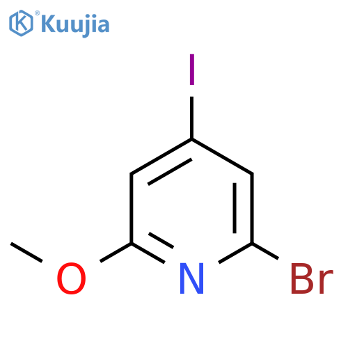 2-Bromo-4-iodo-6-methoxypyridine structure