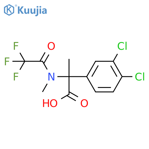 2-(3,4-dichlorophenyl)-2-(2,2,2-trifluoro-N-methylacetamido)propanoic acid structure