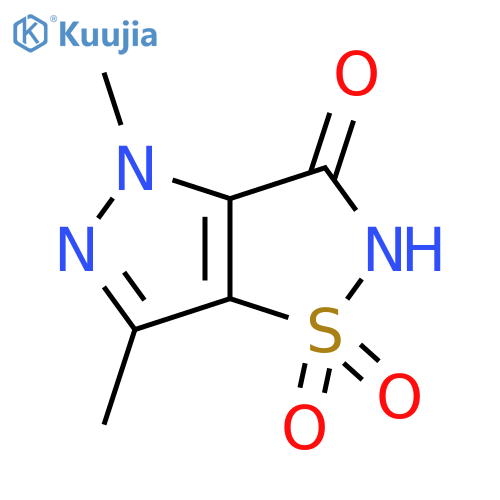 3H-Pyrazolo[3,4-d]isothiazol-3-one, 2,4-dihydro-4,6-dimethyl-, 1,1-dioxide structure