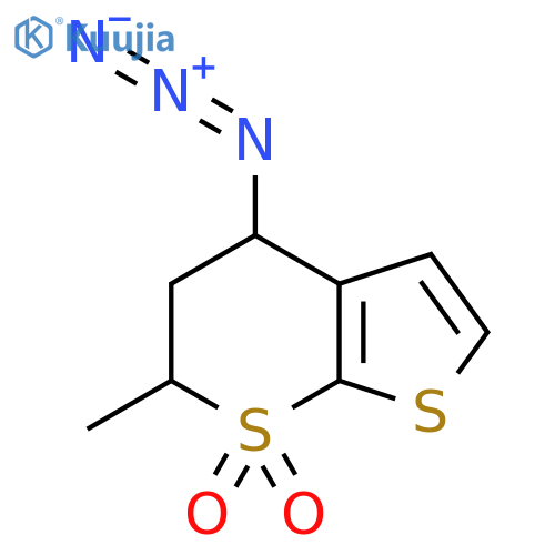 4-azido-2-methyl-2H,3H,4H-1lambda6-thieno2,3-bthiopyran-1,1-dione structure
