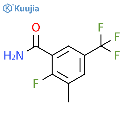 2-Fluoro-3-methyl-5-(trifluoromethyl)benzamide structure