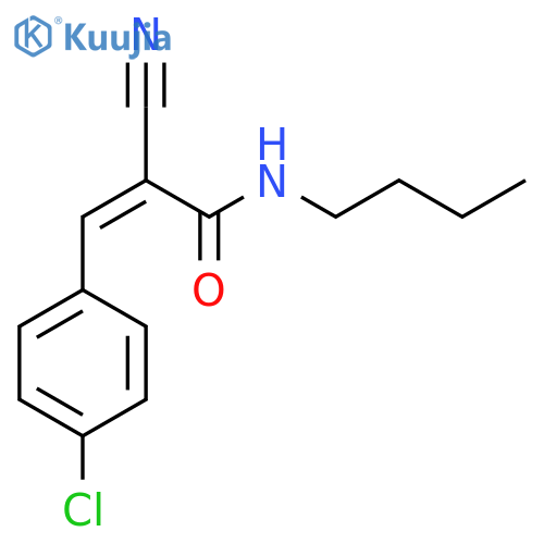 N-butyl-3-(4-chlorophenyl)-2-cyanoprop-2-enamide structure