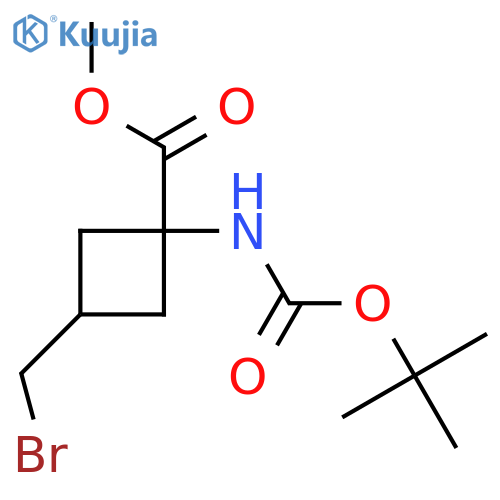 Methyl 3-(bromomethyl)-1-[(2-methylpropan-2-yl)oxycarbonylamino]cyclobutane-1-carboxylate structure