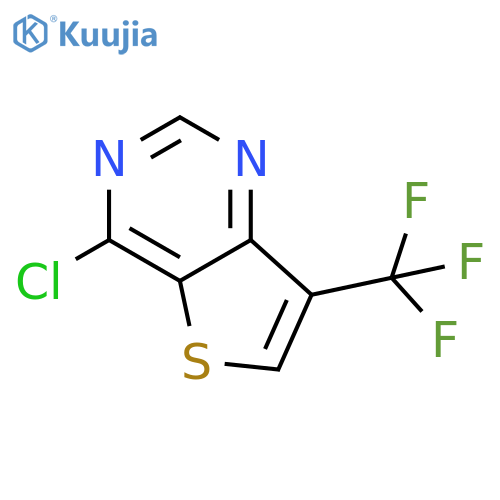 Thieno[3,2-d]pyrimidine, 4-chloro-7-(trifluoromethyl)- structure