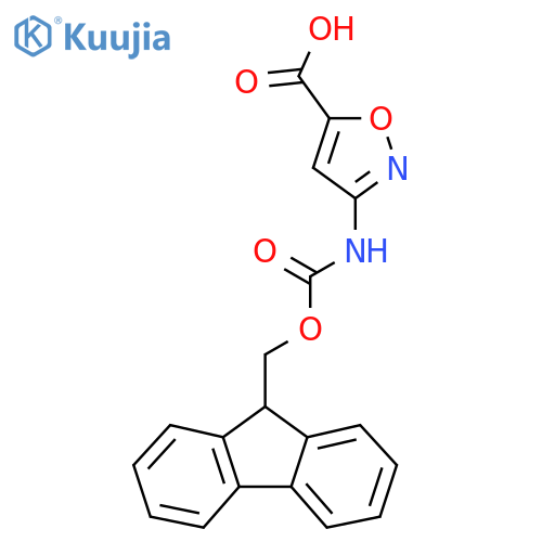 3-({[(9H-fluoren-9-yl)methoxy]carbonyl}amino)-1,2-oxazole-5-carboxylic acid structure