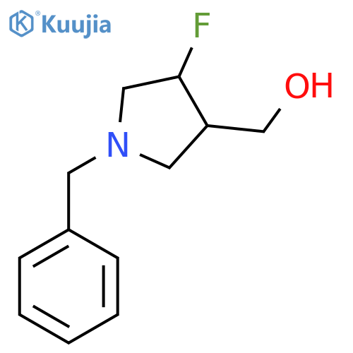 (1-benzyl-4-fluoropyrrolidin-3-yl)methanol structure