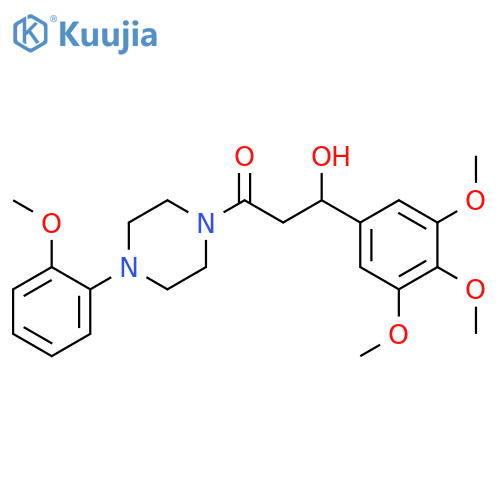 1-Propanone,3-hydroxy-1-[4-(2-methoxyphenyl)-1-piperazinyl]-3-(3,4,5-trimethoxyphenyl)- structure