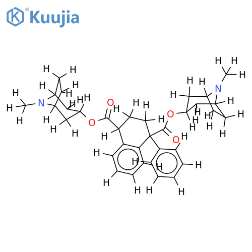 (+-)-1-phenyl-1,2,3,4-tetrahydro-naphthalene-1r,4t-dicarboxylic acid di-tropane-3endo-yl ester structure