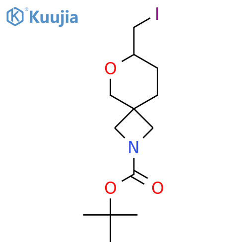 tert-butyl 7-(iodomethyl)-6-oxa-2-azaspiro3.5nonane-2-carboxylate structure