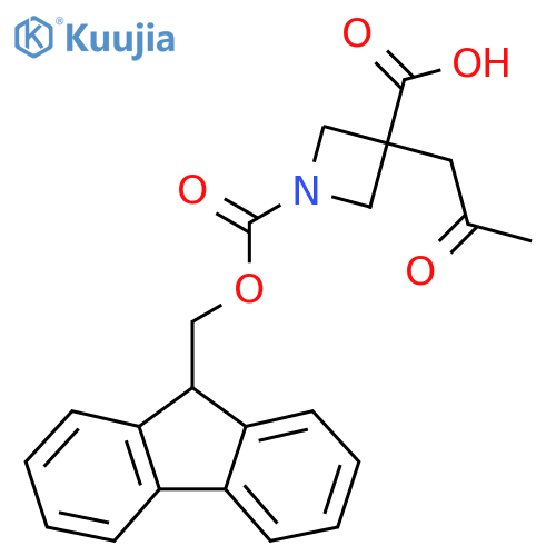 1-{(9H-fluoren-9-yl)methoxycarbonyl}-3-(2-oxopropyl)azetidine-3-carboxylic acid structure