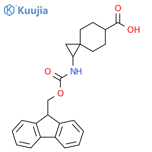 1-[[(9H-Fluoren-9-ylmethoxy)carbonyl]amino]spiro[2.5]octane-6-carboxylic acid structure